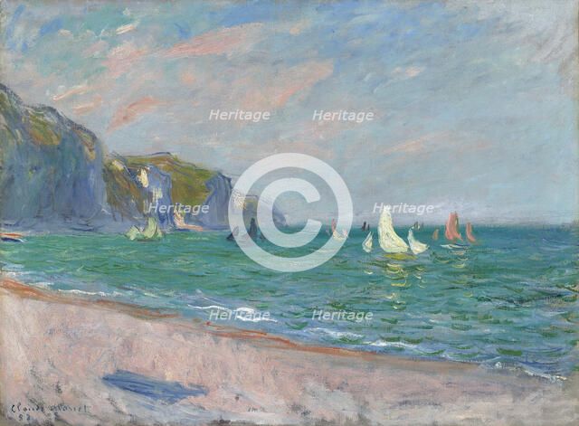 Bateaux devant les falaises de Pourville, 1882. Artist: Monet, Claude (1840-1926)