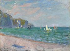 Bateaux devant les falaises de Pourville, 1882. Artist: Monet, Claude (1840-1926)