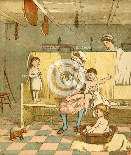 Bath time, c1881. Creator: Randolph Caldecott.