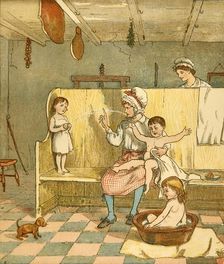 Bath time, c1881. Creator: Randolph Caldecott
