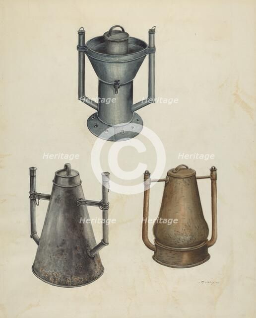 Bath Water Heaters, c. 1937. Creator: Al Curry.