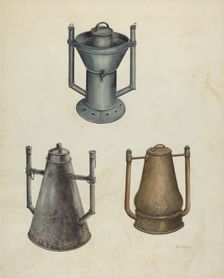 Bath Water Heaters, c. 1937. Creator: Al Curry