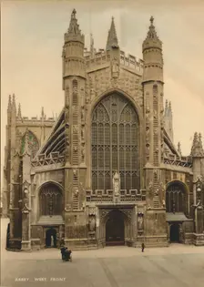 Bath Abbey, West front, c1925. Creator: Unknown
