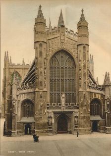Bath Abbey, West front, c1925. Creator: Unknown