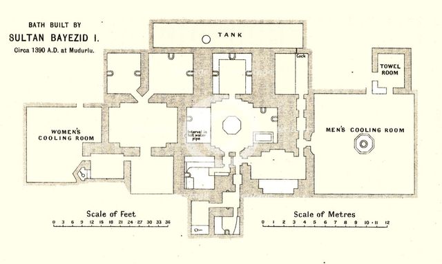 'Bath built by Sultan Bayezid I, circa 1390 A.D. at Mudurlu', c1915.  Creator: Stanford's Geographical Establishment.