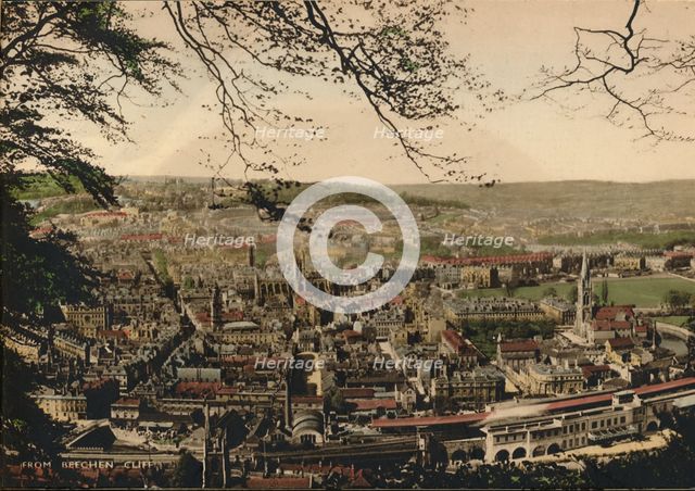 Bath from Beechen Cliff, c1925. Artist: Unknown