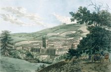 Bath, from the private road leading to Prior Park, pub. 1793. Creator: J. Hassell (1767-1825) and J.C. Ibbetson (1759-1817)