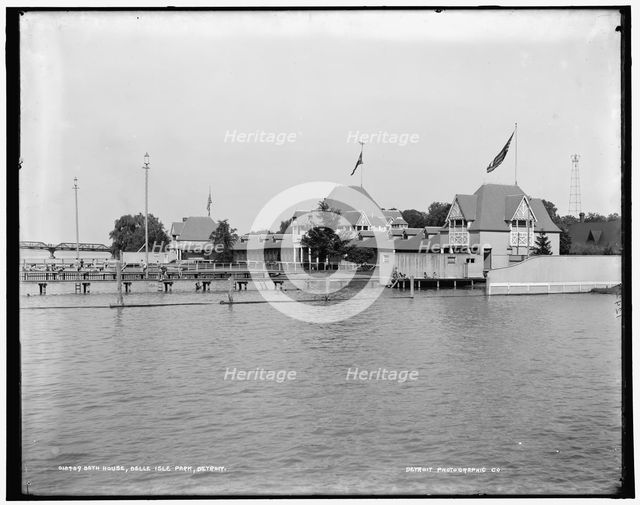Bath house, Belle Isle Park, Detroit, between 1890 and 1901. Creator: Unknown.