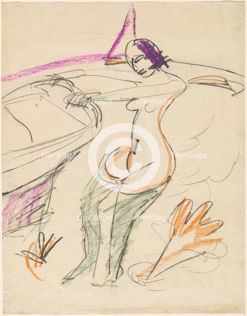 Bather, 1912/1913. Creator: Ernst Kirchner.