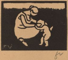 Bather and Child (La baigneuse à l'enfant), 1893. Creator: Félix Vallotton