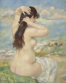 Bather Arranging Her Hair, 1885. Creator: Pierre-Auguste Renoir