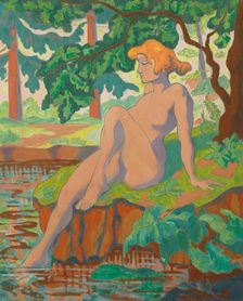 Bather dipping her foot, c1900. Creator: Ranson, Paul Elie (1864-1909)