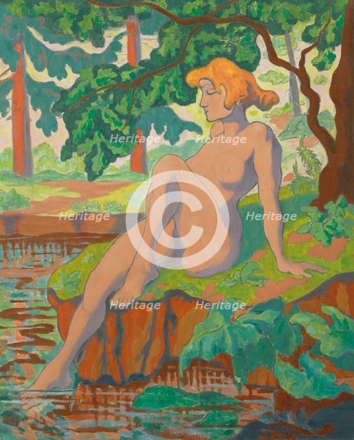 Bather dipping her foot, c1900. Creator: Ranson, Paul Elie (1864-1909).
