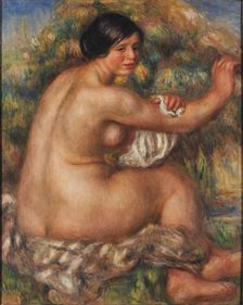 Bather Drying her Right Arm (Large Sitting Nude), 1912. Creator: Renoir, Pierre Auguste (1841-1919)