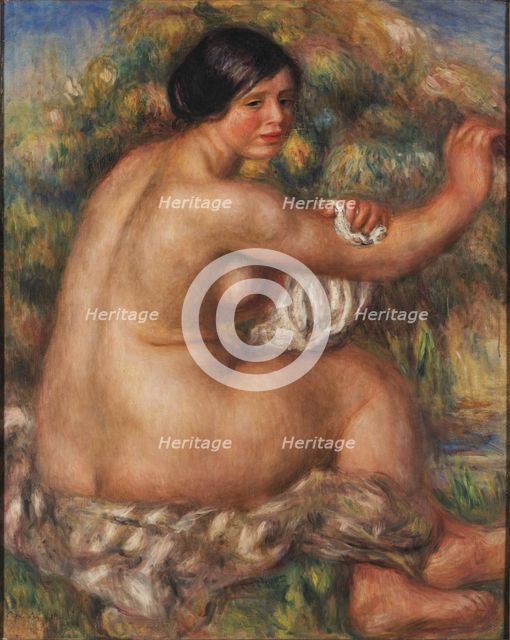 Bather Drying her Right Arm (Large Sitting Nude), 1912. Creator: Renoir, Pierre Auguste (1841-1919).