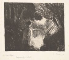 Bather, Evening, 1897. Creator: Camille Pissarro