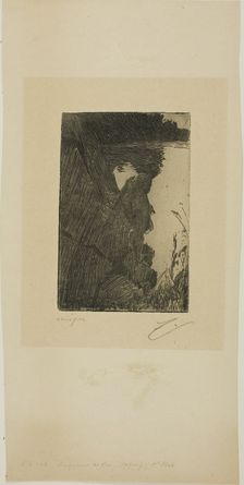 Bather (Evening) I (Zinc etching), 1896. Creator: Anders Leonard Zorn