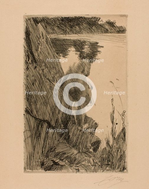 Bather (Evening) III, 1896. Creator: Anders Leonard Zorn.