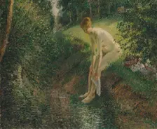 Bather in the Woods, 1895. Creator: Camille Pissarro
