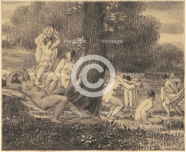 Bathers, 1860s-1870s. Creator: William P. Babcock.