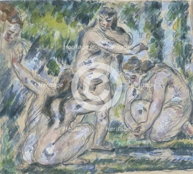 'Bathers', 1875-77. Artist: Paul Cezanne.
