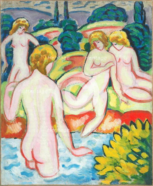 Bathers with Trees, 1910.
