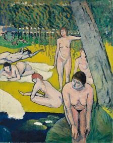Bathers with Water Lilies (Baigneuses aux nénuphars), c1889. Creator: Bernard, Émile (1868-1941)
