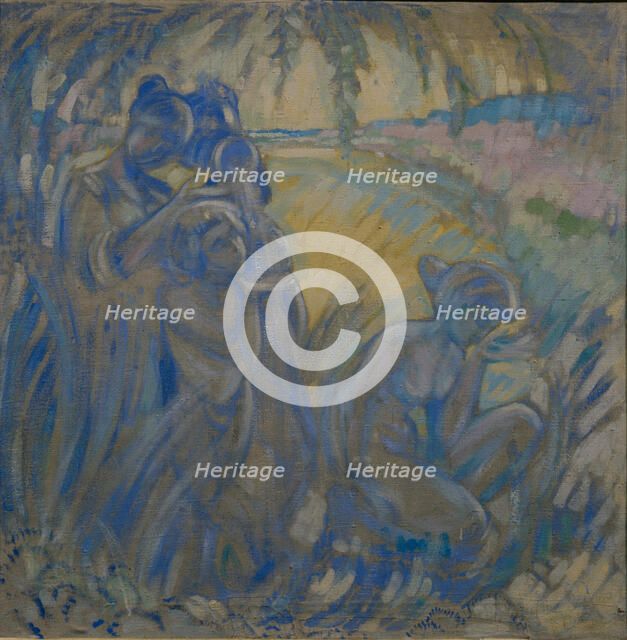 Bathers. Artist: Subbotin (Permyak), Pyotr Ivanovich (1886-1923)