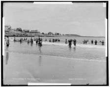 Bathers at York Beach, Maine, between 1900 and 1930. Creator: Henry Greenwood Peabody