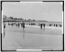 Bathers at York Beach, Maine, between 1900 and 1930. Creator: Henry Greenwood Peabody