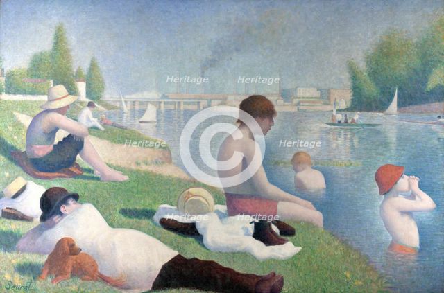 Bathers at Asnières (Baigneurs à Asnières), 1884. Artist: Seurat, George Pierre (1859-1891)