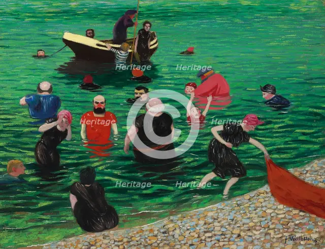 Bathers at Étretat, 1899. Creator: Vallotton, Felix Edouard (1865-1925).