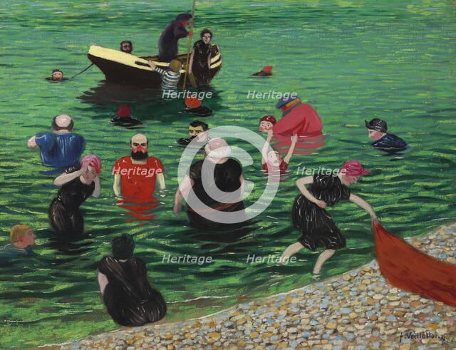 Bathers at Étretat, 1899. Creator: Vallotton, Felix Edouard (1865-1925).