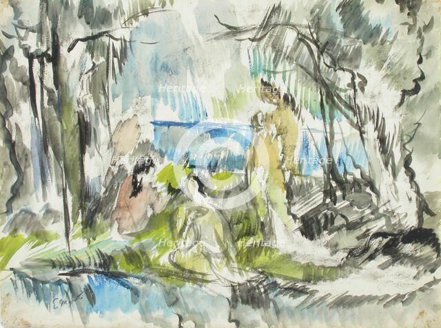 Bathers, early 20th century. Creator: Eemu Myntti.