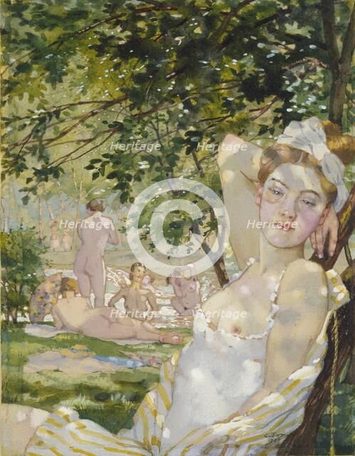Bathers in the Sun, 1930. Artist: Konstantin Somov.