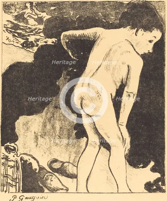 Bathers in Brittany (Baigneuses Bretonnes), 1889. Creator: Paul Gauguin.