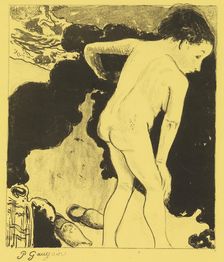 Bathers in Brittany, from the Volpini Suite: Dessins lithographiques, 1889., 1889. Creator: Paul Gauguin