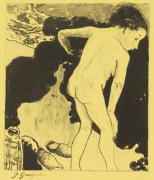 Bathers in Brittany, from the Volpini Suite: Dessins lithographiques, 1889., 1889. Creator: Paul Gauguin