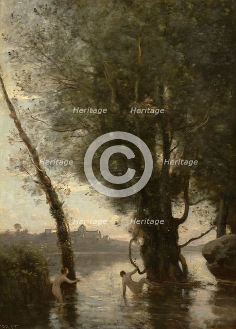 Bathers Of The Borromean Isles, c1865-70. Creator: Jean-Baptiste-Camille Corot.
