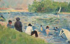 Bathers (Study for "Bathers at Asnières"), 1883/1884. Creator: Georges-Pierre Seurat