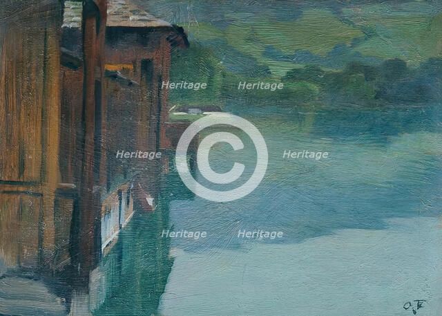 Bathhouse in Gmunden, 1906. Creator: Otto Friedrich.