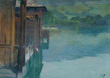 Bathhouse in Gmunden, 1906. Creator: Otto Friedrich