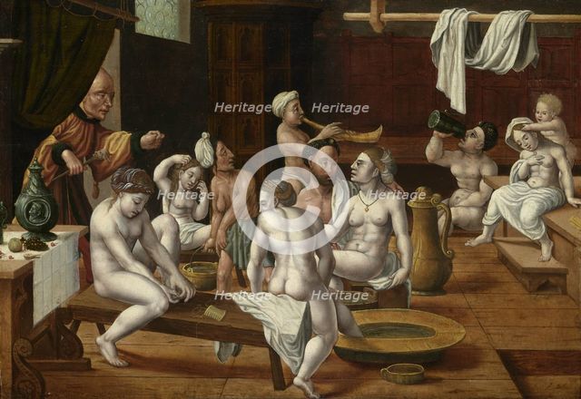 Bathhouse Scene, 16th century. Creator: Anonymous.