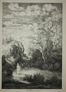 Bathing Woman and Time, 1857. Creator: Rodolphe Bresdin