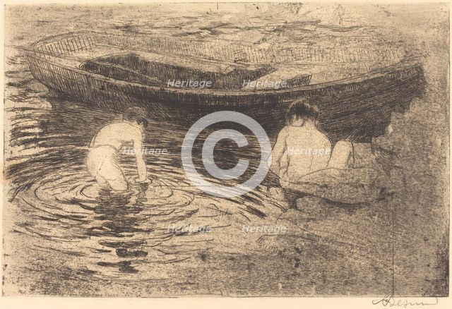 Bathing at Talloires (La baignade à Talloires), 1888. Creator: Paul Albert Besnard.