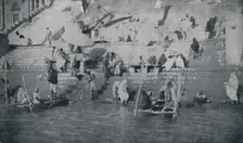 Bathing at Benares 1924