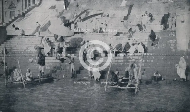 'Bathing at Benares', 1924. Artist: Unknown.