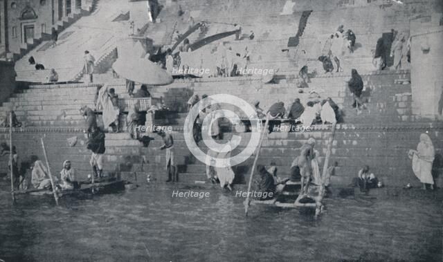 'Bathing at Benares', 1924. Artist: Unknown.