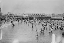 Bathing at Brighton Beach, between c1910 and c1915. Creator: Bain News Service