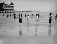 Bathing at Coney Island, between 1900 and 1905. Creator: Unknown
